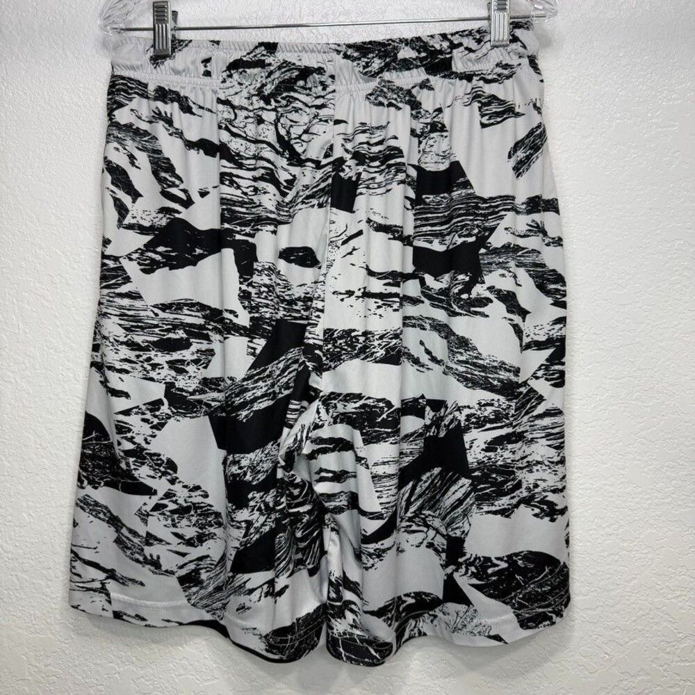 Nike Dri-Fit XL Black and Gray Abstract Print Basketball Shorts 481 - Picture 4 of 7